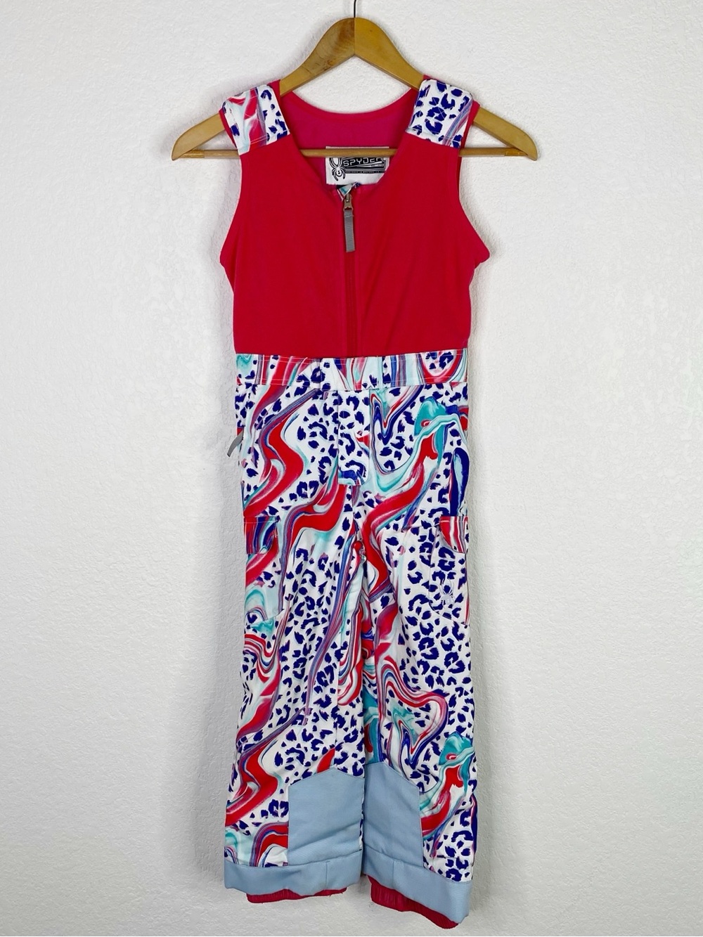 Spyder Bright Pink Fleece Cheetah Insulated Ski Snow Pants